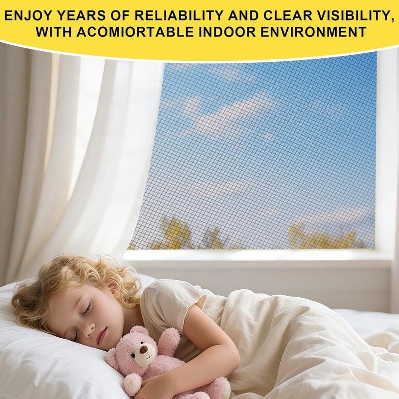 HANYQING Fiberglass Window Screen Roll, 36“× 100' Protection Screen Roll, Transparent and Sturdy, UV-Resistant for Installation and Repair of Door and Window Screens - Image 4